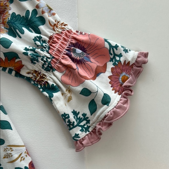 Matilda Jane Wonderment Little Florist Tunic Floral Top with Ruffle Details Size - Picture 6 of 7